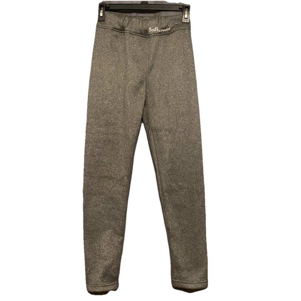 Women's Soft Clouds Solid Gray Fleece Lined‎ High Rise Ankle Leggings Size 3